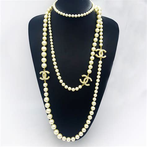 chanel double c necklace price|authentic chanel pearl necklace.